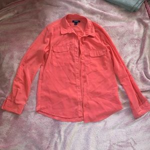 Button up coral shirt